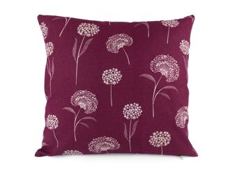 Housse de coussin 40x40cm – pissenlits, rouge bordeaux 1