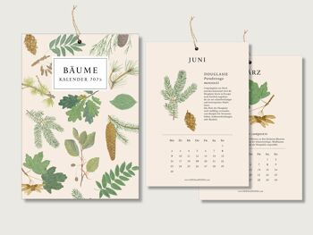 Calendrier 2025 "Arbres" - calendrier botanique | Herbier || COEUR et PAPIER 1