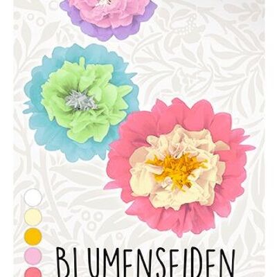 Blumenseiden "pastell", 10 Bogen gefalzt