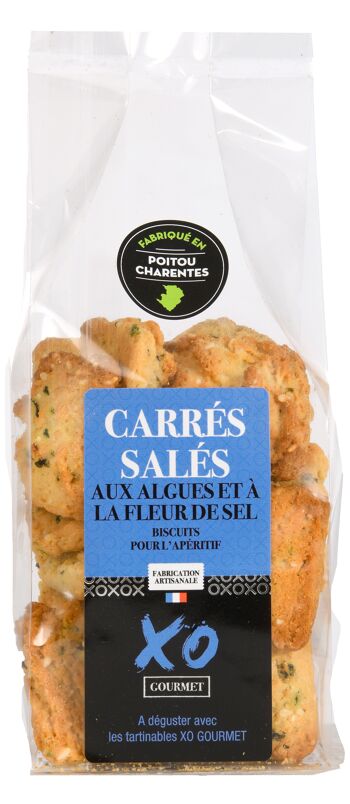 Carrés salés aux algues et à la fleur de sel