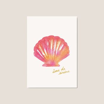 Carte postale "Ame de sirène" - Rose 3