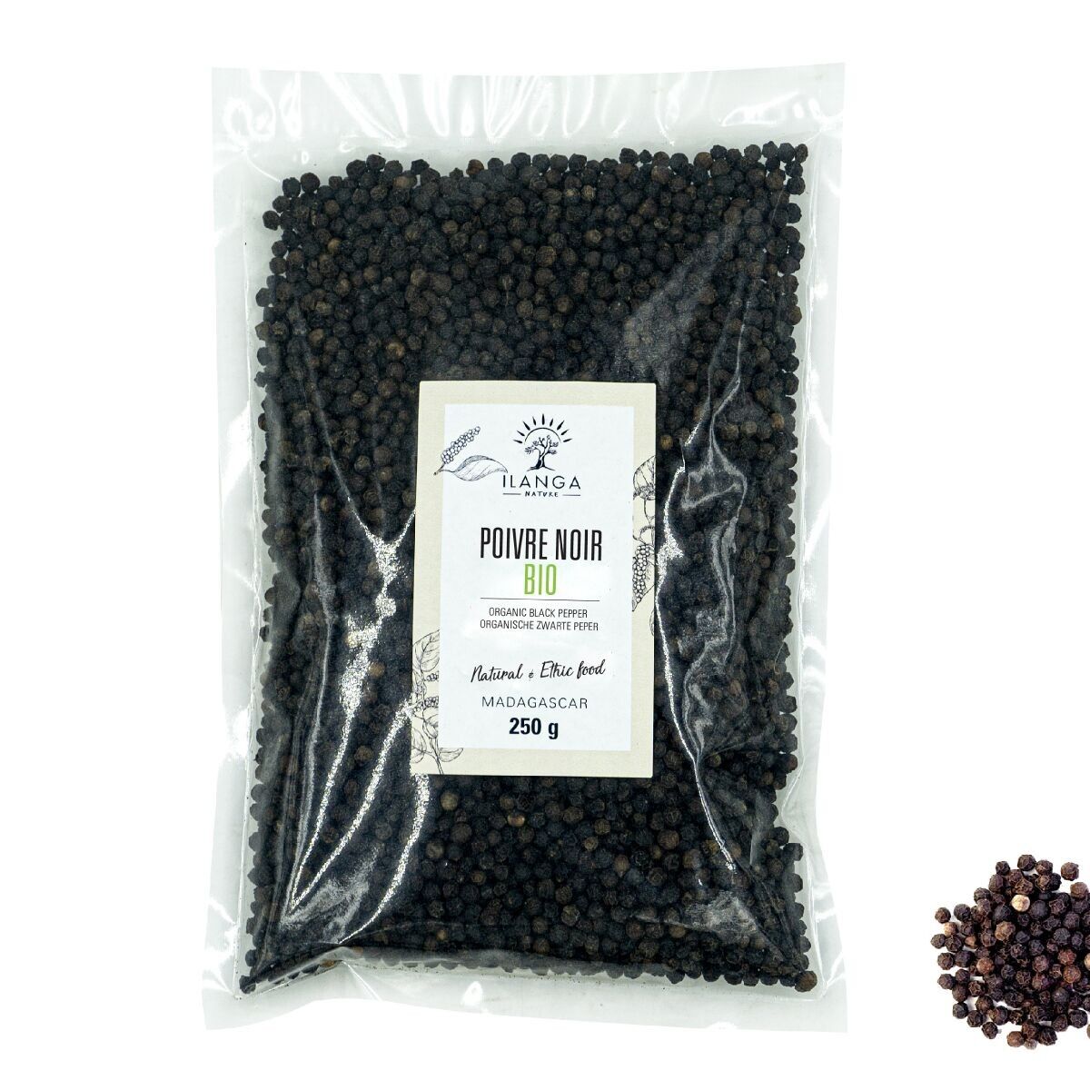 Poivre Noir en Grains  BIO - 250g