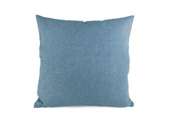 Housse de coussin 40x40cm – losanges bleu azur 1