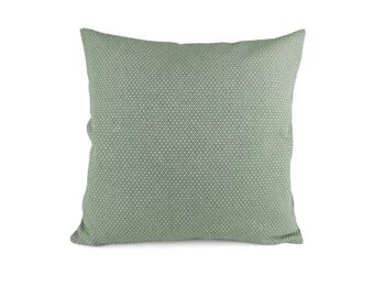 Housse de coussin 40x40cm – losanges vert jade 1