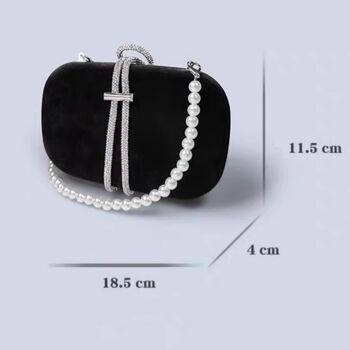 Pochette Luxe Black Velvet Party - Ceinture en diamants étincelants 9