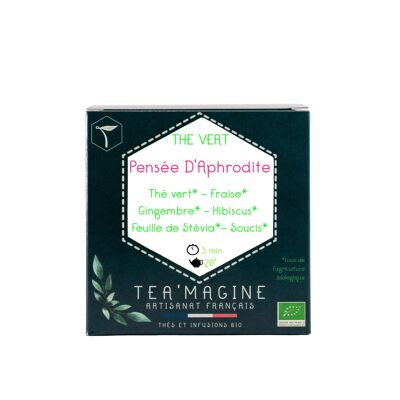 Pensée D'Aphrodite BIO Thé vert Fraise Gingembre