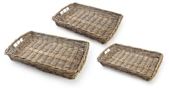 GUSTAV Set de 3 plateaux 56x40xh8cm/50x34xh7cm/45x29xh6cm 1