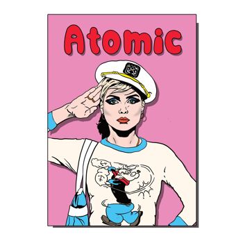 Atomic Blondie Inspiré des années 1980 Bouton Pin Badge
