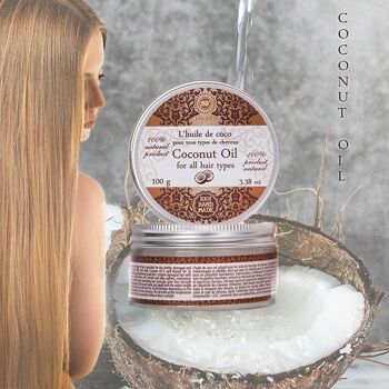 Huile de Coco pour cheveux 100g 2