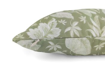 Housse de coussin 40x40cm – mer de feuilles vert olive 2