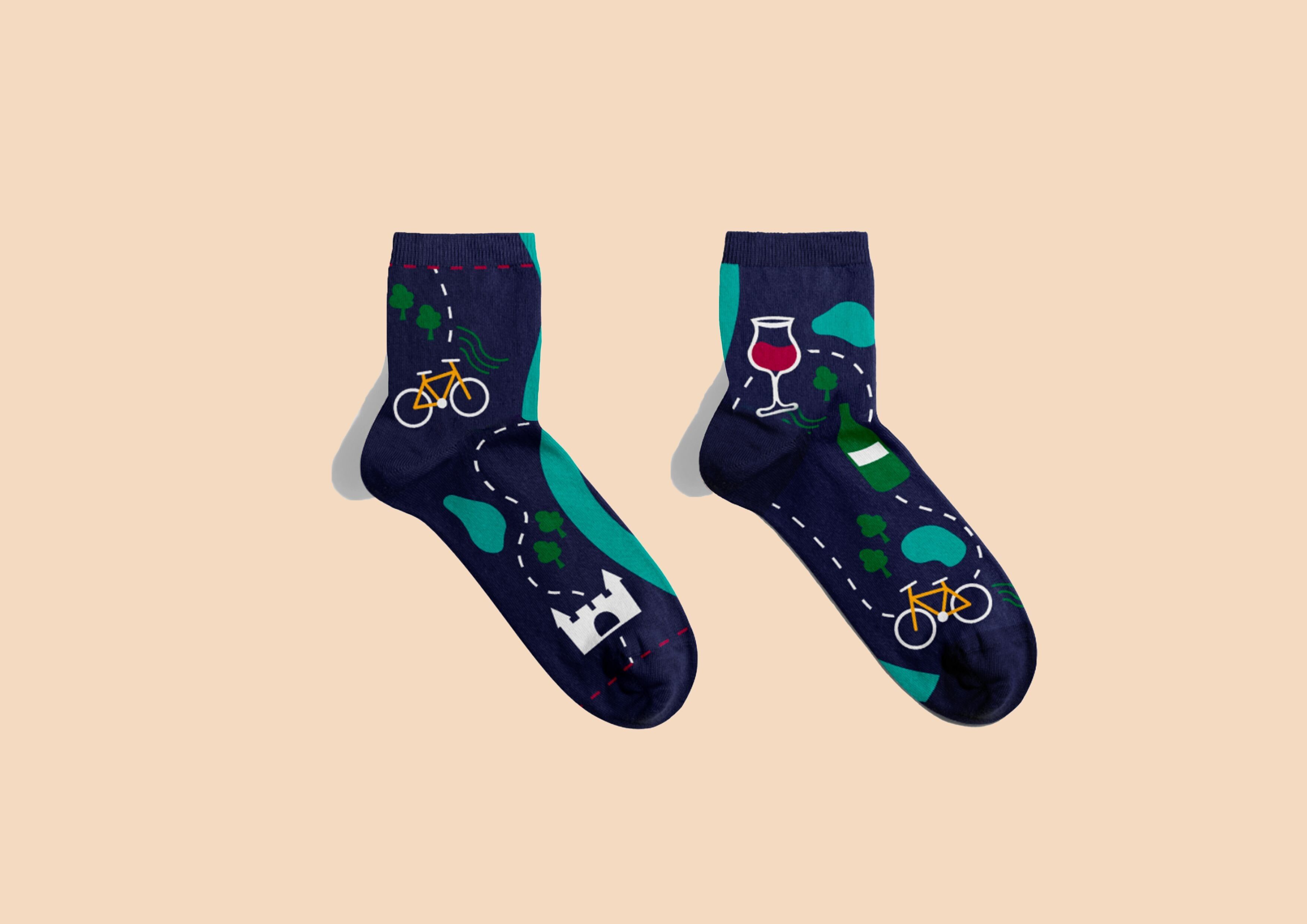 Calzini Ciclismo tra i vigneti, In bicicletta, La Loira in bicicletta