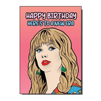 Voici une carte d'anniversaire inspirée de Swifty de la nouvelle ère