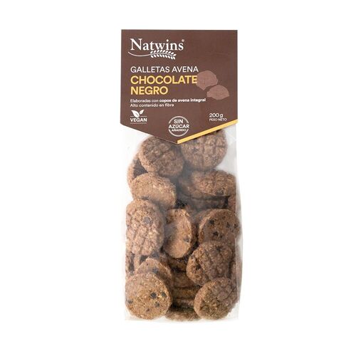 Mini cookies avena con chocolate negro Natwins 200g