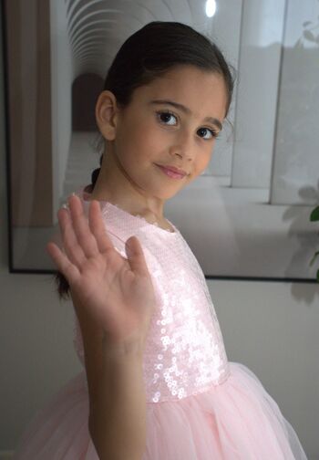 Robe de Cérémonie pour enfants FIONA - Rose (Taille: 130 cm - 7/8 ans) - Nouveauté 2024 4