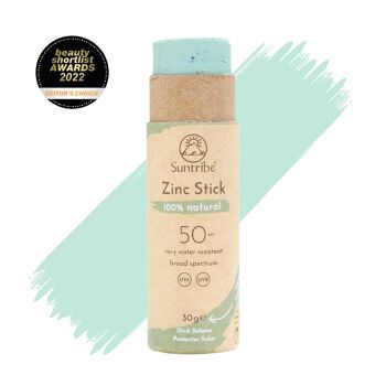 NEW! Stick Solaire Naturel Minéral Zinc SPF 50 Vert Menthe 1