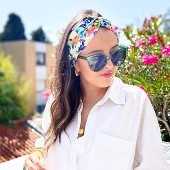Headband THEA / polyester à fleurs multicolores 4