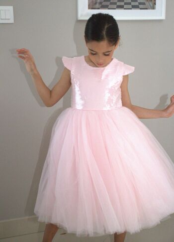 Robe de Cérémonie pour enfants FIONA - Rose (Taille: 150 cm - 9/10 ans) - Nouveauté 2024 3