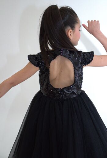 Robe de Cérmonie FIONA - Noire (Taille: 120 cm - 4/5 ans) - Nouveauté 2024 10