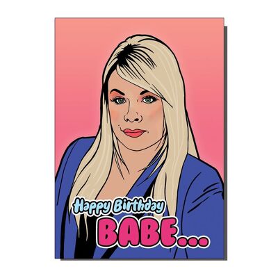 Tarjeta de felicitación inspirada en Happy Birthday Babe Sharon Watts