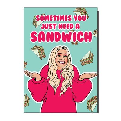 Carte de vœux inspirée du sandwich Stacey Solomons