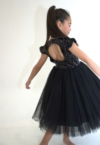 Robe de Cérémonie pour enfants FIONA - Noire (Taille: 130 cm - 7/8 ans) - Nouveauté 2024 10