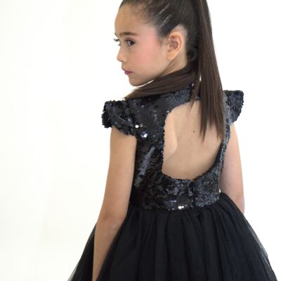 Vestido de ceremonia para niña FIONA - Negro (Talla: 150 cm - 9/10 años) - Novedad 2024