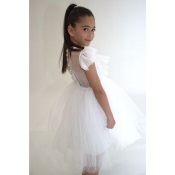 Robe de princesse CLARA - Blanche (Taille: 130 cm) - Nouveauté 2024 9