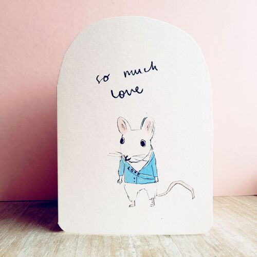 So Much Love Mouse Valentine Card