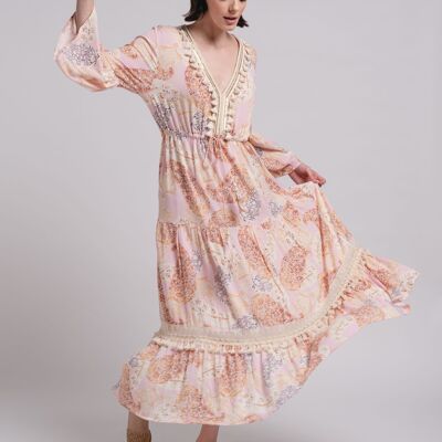 Dress 100%vi 219304 pastel pink (size un)