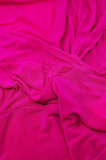 Haut ajusté drapé croisé à col en V avec manches courtes en Fuchsia 6