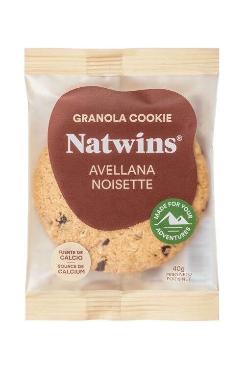 Galleta de granola con avellanas Natwins