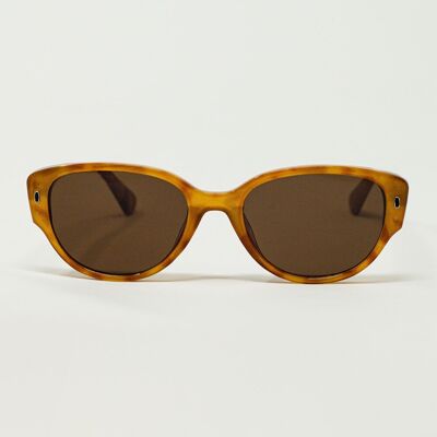 Lunettes de soleil ovales de Carey Amarillento Claro