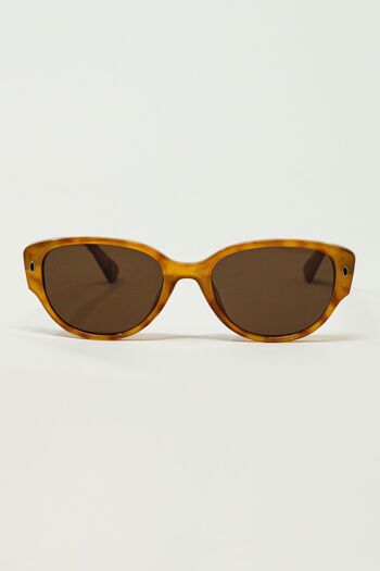 Lunettes de soleil ovales de Carey Amarillento Claro 1