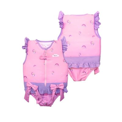 Costume da bagno galleggiante da bambina: Celeste