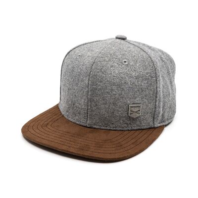 Casquette Snapback Casual Business - Feutre Gris Clair