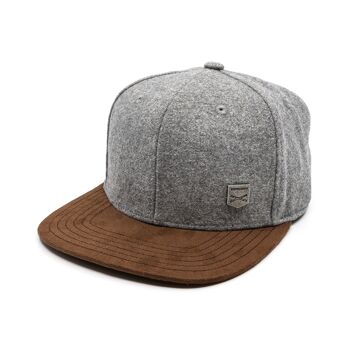 Casquette Snapback Casual Business - Feutre Gris Clair 1