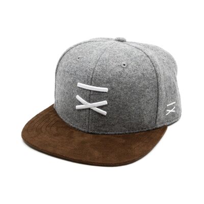 Casquette Snapback Classic HF - Feutre Gris Clair