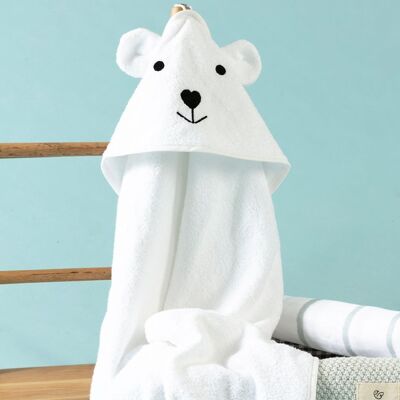 Serviette de plage à capuche pour bébé - 100 % coton