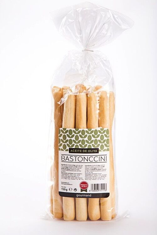 Bastones de pan con aceite de oliva 150 g Bastonccini