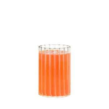 VERRE CANNELÉ RAYÉ 200 ML 1