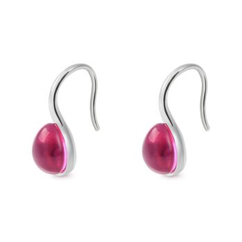 BOUCLES D'OREILLES CROCHET AVA FUCHSIA 2