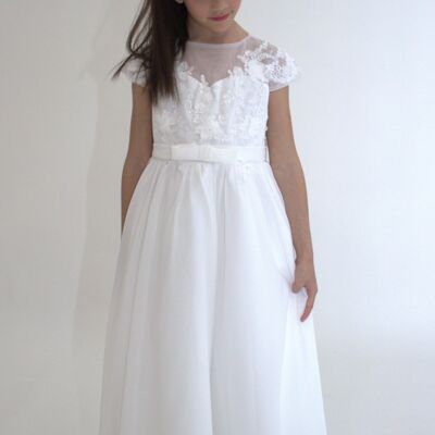JEANNE Prinzessinnenkleid – Weiß (Größe: 120 cm) – Neu für 2024