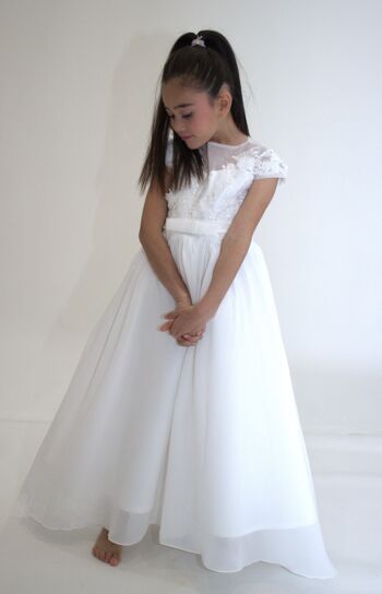 Robe de princesse JEANNE - Blanche (Taille: 120 cm) - Nouveauté 2024 10