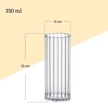 VERRE CANNELÉ RAYÉ 350 ML 7