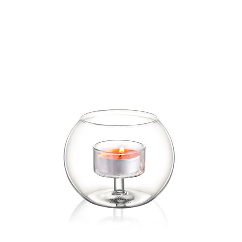 GLASS TEALIGHT CANDLE HOLDER 10 CM