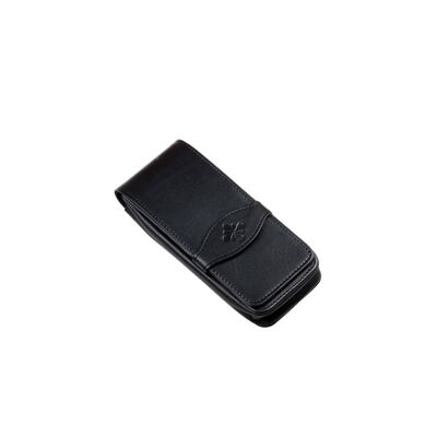 Funda de cuero para 4 bolígrafos negros "Flor Diplomat"