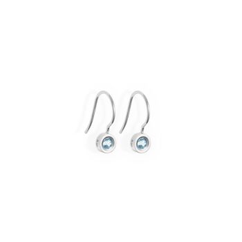 BOUCLES D'OREILLES CROCHET TOPAZE BLEUE NATUREL 1