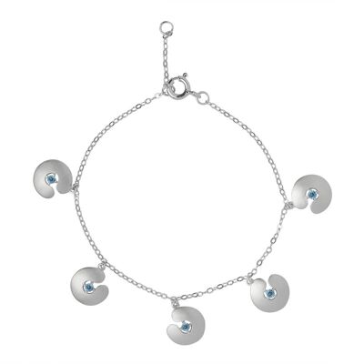 BRACCIALE LABIRINTO BLU ARGENTO