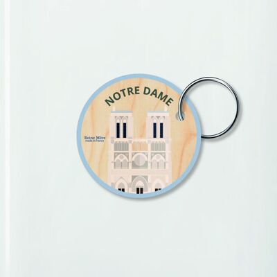 Runder Schlüsselanhänger - Notre Dame