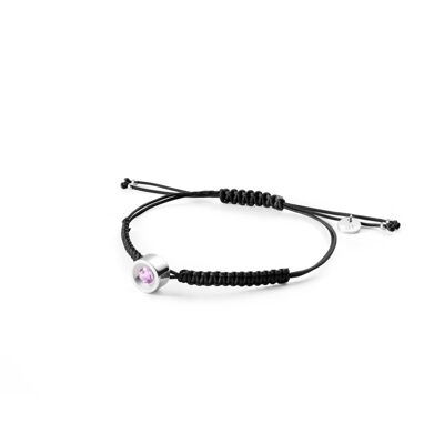 ARMBAND AUS MAKRAMEE UND NATÜRLICHEM AMETHYST